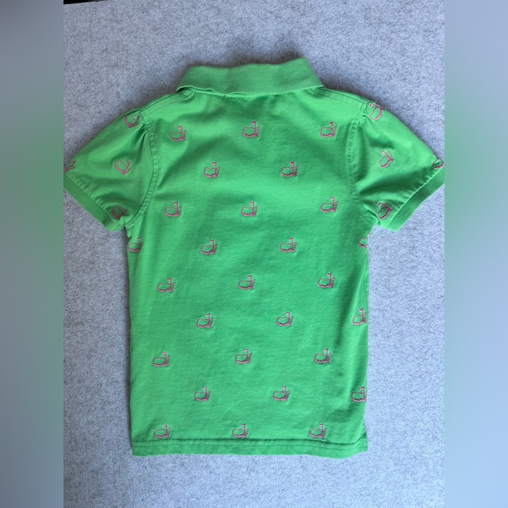 Masters Kid Green Polo Golf Logo Size XS - Picture 6 of 9